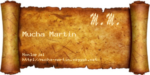 Mucha Martin névjegykártya